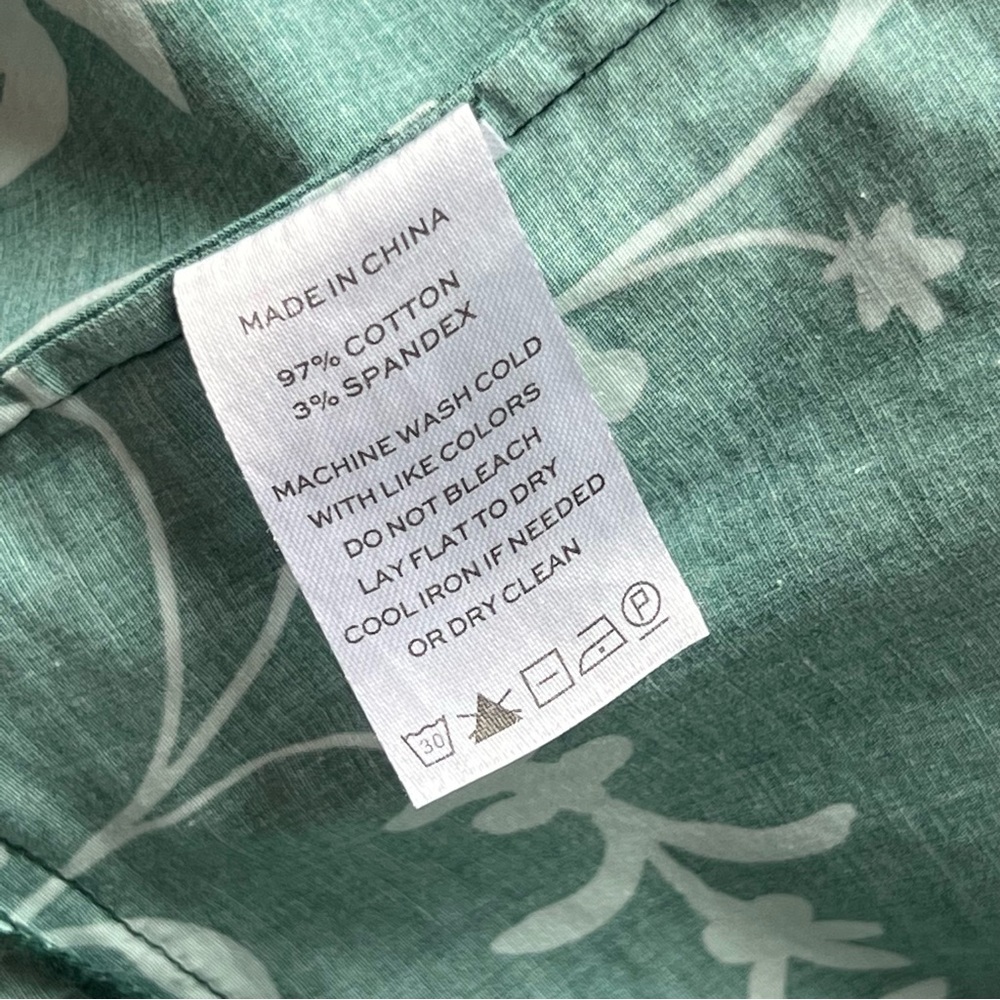 Hill House The Nap Alikah Green Green Botanical Sleeveless Midi Dress Women’s XL - Picture 8 of 8